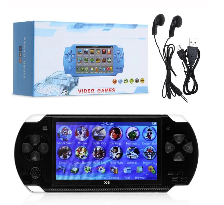 Wholesale fast shipping x6 Handheld Game Console 4.3 Inch Screen 32 bit Video Games Consoles