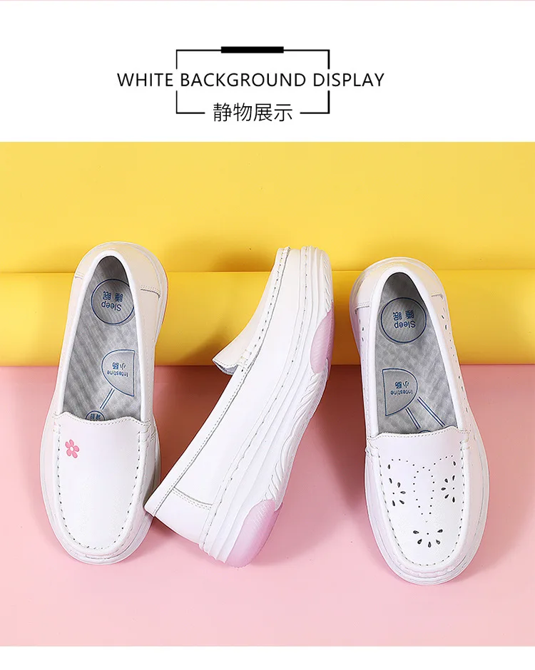 Comfortable slip resistant work shoes breathable safety shoes for nurses