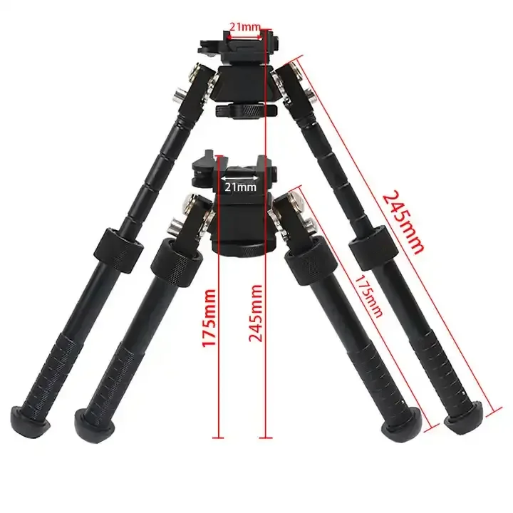 360 Degree Rotation Tripod V8 Bipods Retractable Tactical Bipods Bracket with 11mm/20mm QD Mount For Hunting Accessories