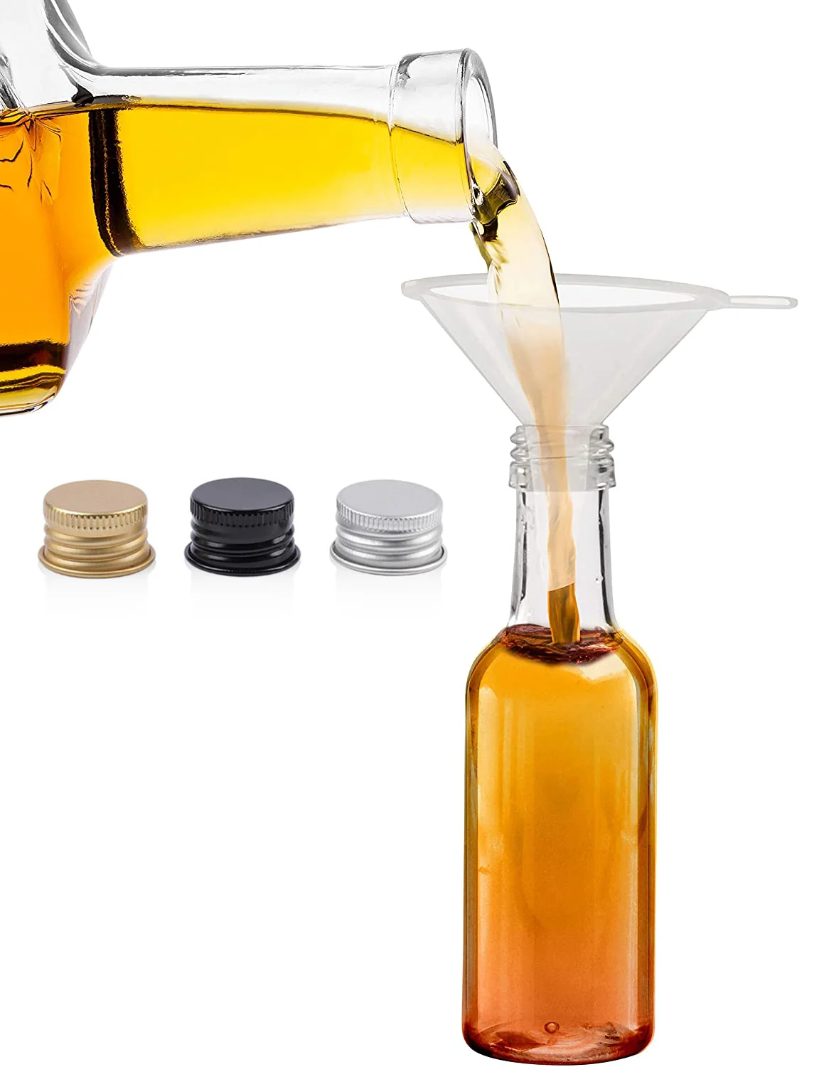 2022 New Mini Liquor Bottles Glass  50ml 2oz 100ml 3oz Empty Spirit  juice wine syrup Bottles with Screw Caps