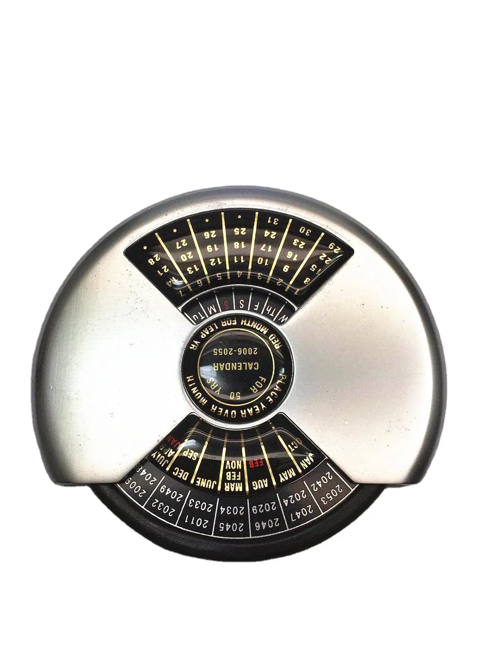 Wholesale Best Selling home office perpetual calendar metal 50-year calendar round