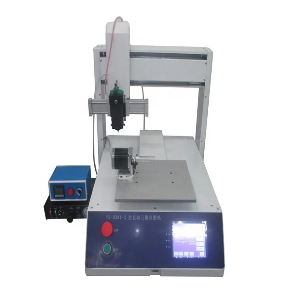 Desktop 3 Axis Hot Melt Automatic Glue Dispenser For 30cc Syringe Liquid Glue