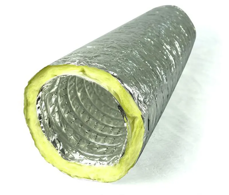 Air condition application fiberglass insulated aluminum foil air duct