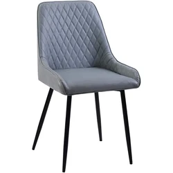 High Back Fabric Furniture Dining Chair Beige White Brown Pink Grey Gold Black Stainless Steel Metal rh pu Leather Dining Chair