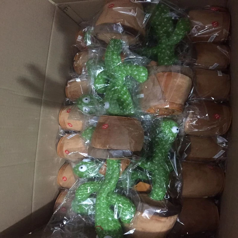 valentine plush toy heart Portuguese USB charging the talking singing electric dancing cactus