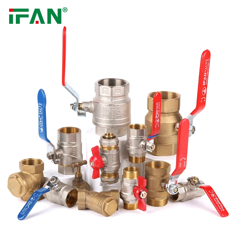 IFAN High Quality NPT Brass Core 1/2'- 2' Water Valve Male Female Thread Brass Ball Valve For Water Gas