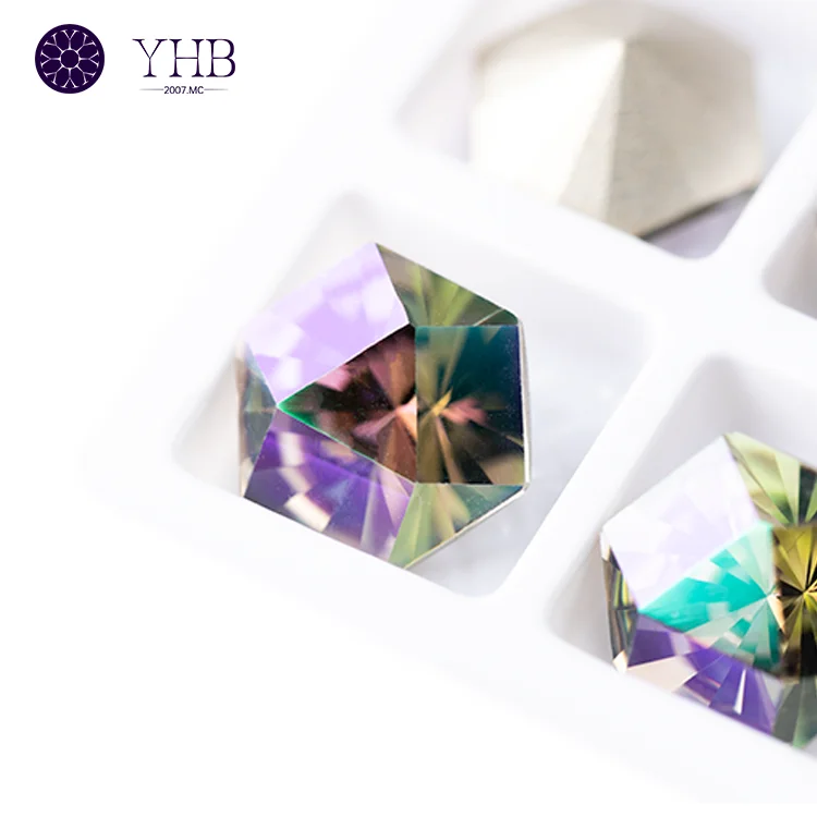 Hexagon Shape Multi Color Loose Rhinestones Fancy Jewelry Nail Art Diy Accessories For Crystal Stone