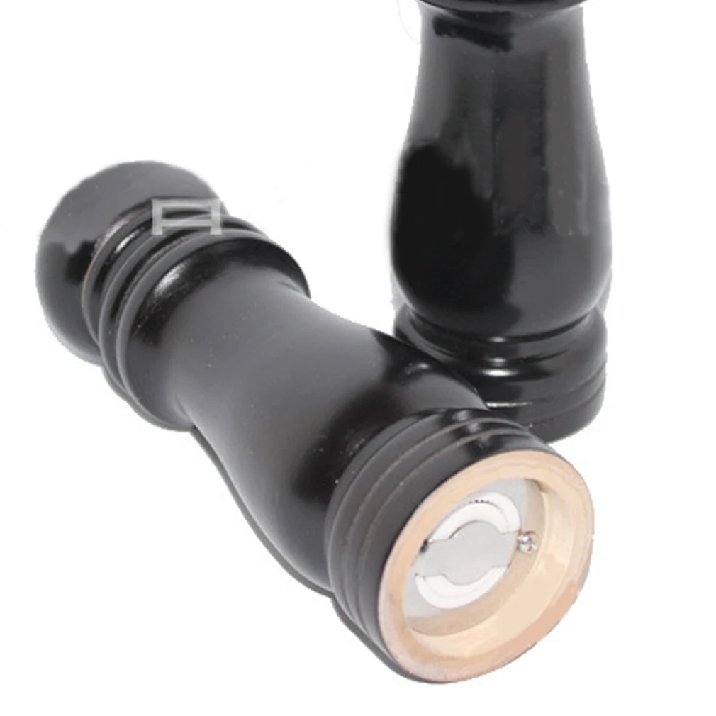 Handmade Manual Wood Spice Salt Shaker  Wooden Salt/Pepper Grinder&Wooden Pepper Mill