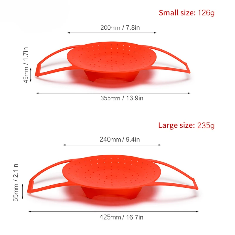 100% Food Grade Flexible Vegetable Food Compatible Silicone Steamer Basket For Pot Pressure Cooker