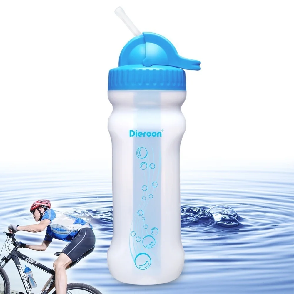 Diercon Best Selling Portable Water Filter Bottle Built in Activated Carbon Filter using for Outdoor to Ensure Water Safety