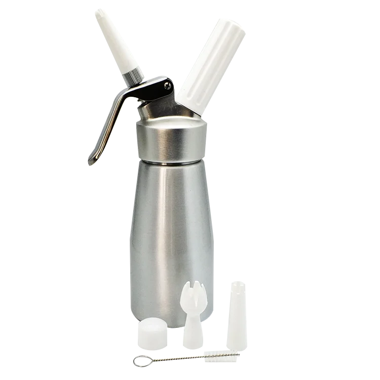 Wholesale Custom Kitchen Dessert Tool 250Ml Aluminium Professional  Whipped Cream Dispenser With Tips Nozzles