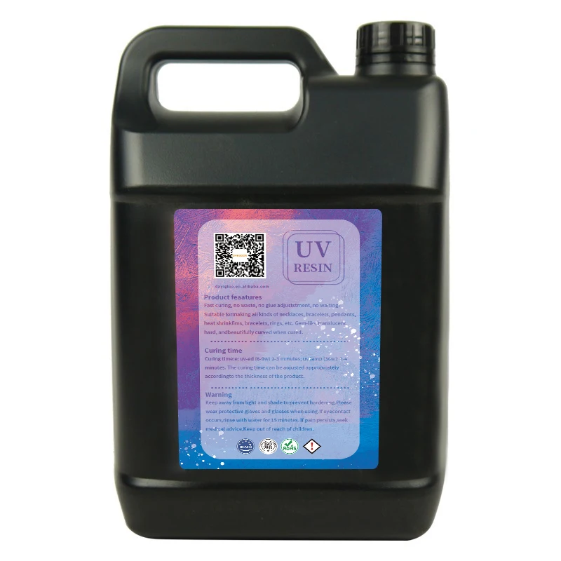 Large pack 5kg Crystal Clear Uv Resin Glue Uv Curing Resin Hard Fast Curing Uv Resin For Make Handmade Jewelry