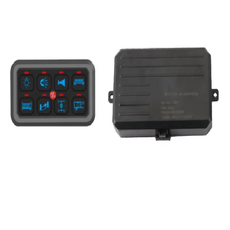 8 Gang Switch Panel Automotive Switch Control LED on-Off Car Switch Circuit Control Relay System LED Car Touch Controller