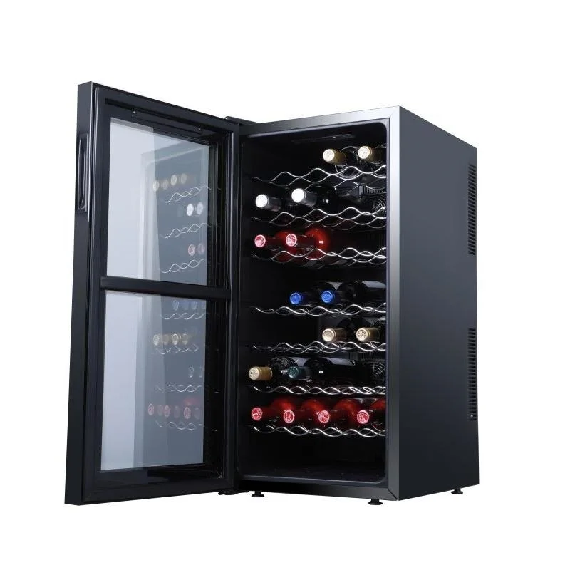 Smart Touch Control Dual Zone Wine Cooler Fridge With Glass Door Small Household Electric Free-Standing for Outdoor Car Hotel