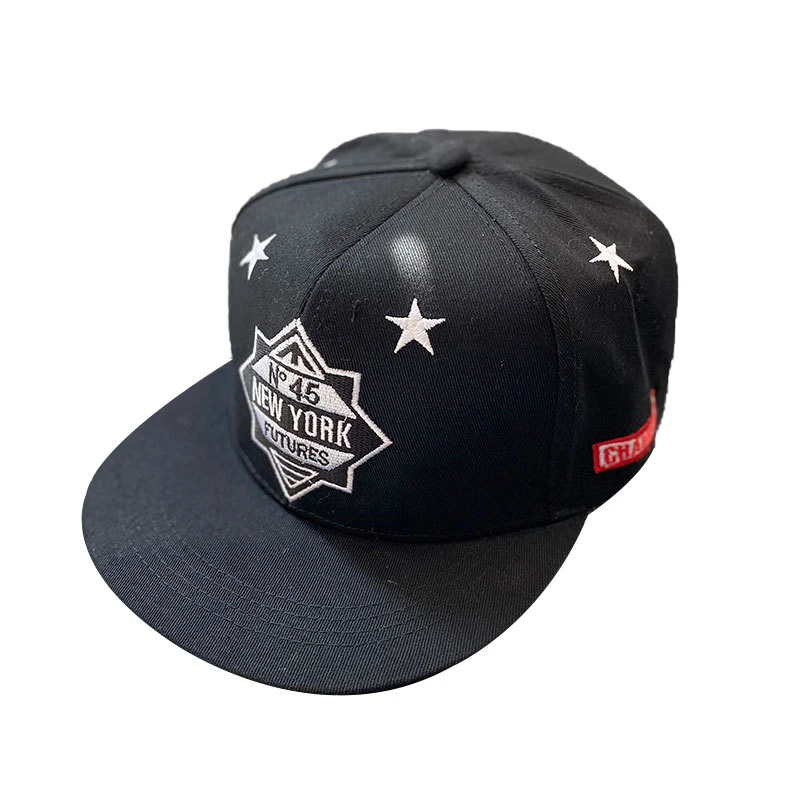 high quality custom black snapback cap gorra lisa plana