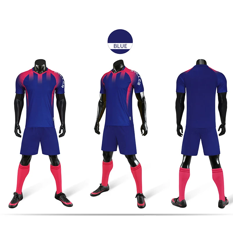 Wholesale New Football Uniform Suits Boys And Girls Adult Game Training Uniforms Sports Short-sleeved Jersey Printing Size