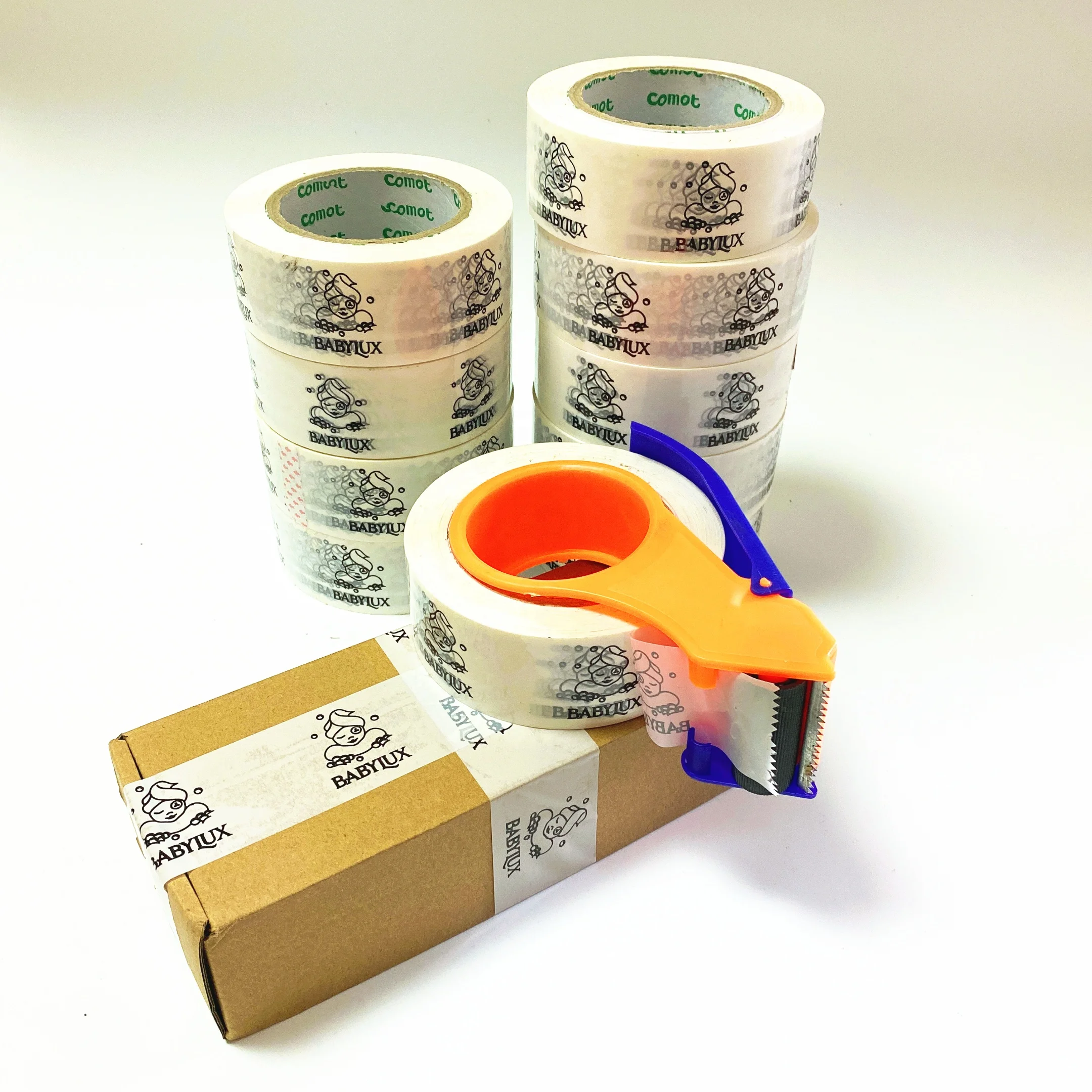 Eco friendly strong adhesive custom logo printed shipping carton packaging tape