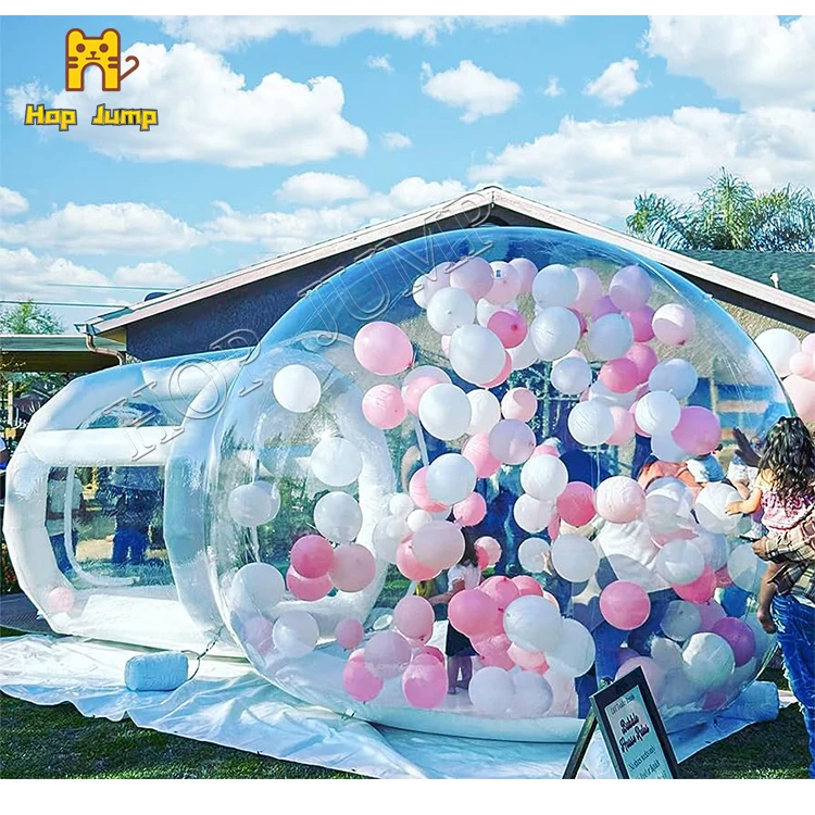 8ft Inflatable Bubble Tent House Outdoor Transparent Commercial Grade Tarpaulin PVC Tent Bubble Clear House with Blower