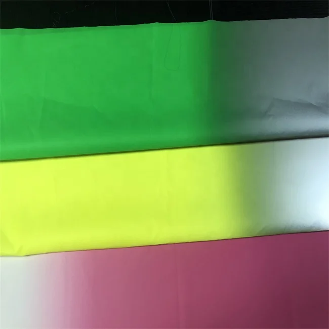 wholesale gradient reflective cards 4way be rainbow   reflect reflective fabric cloth,rainbow jacket down coat  fabric