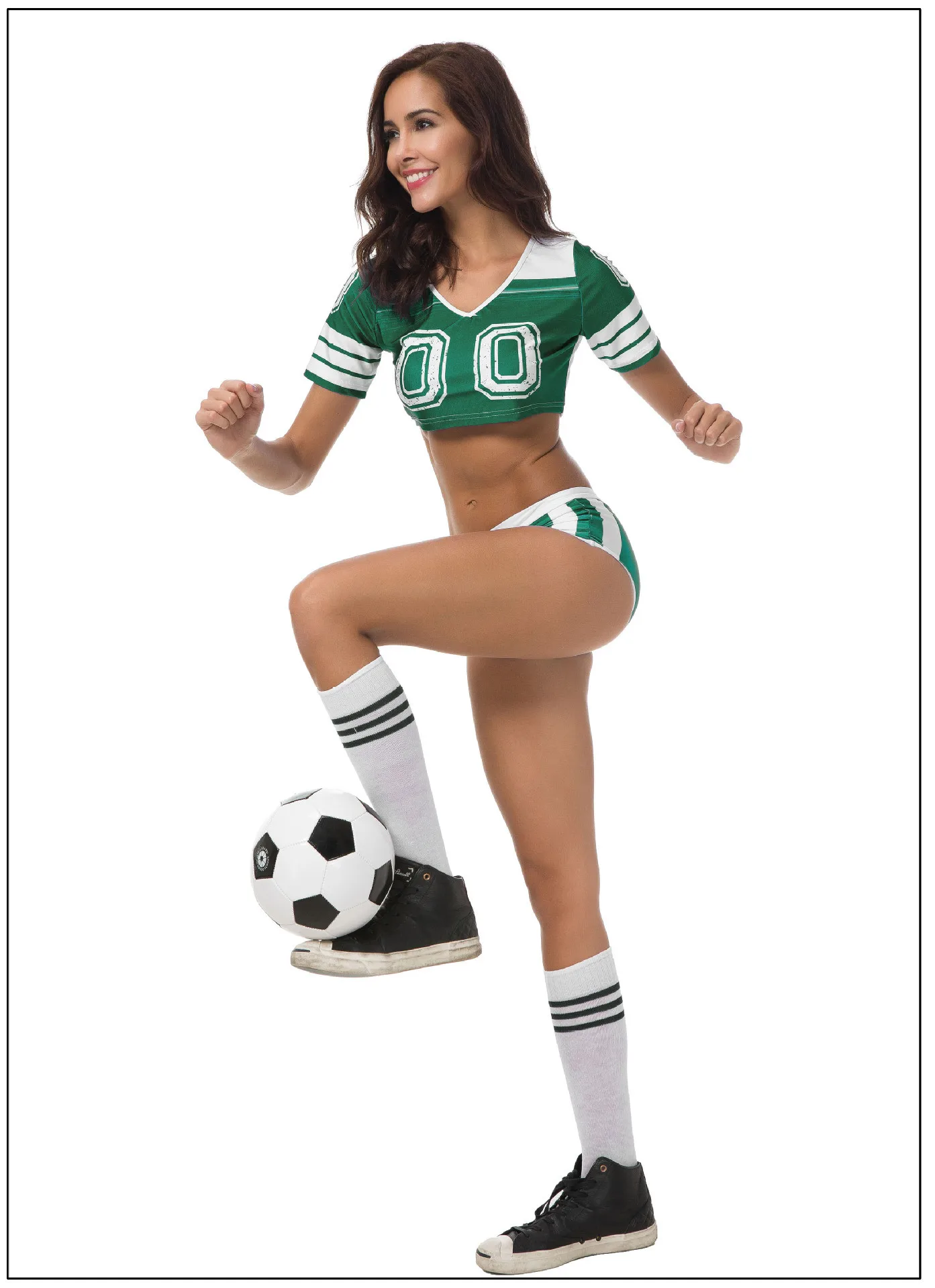 2024 New Products Trending Cheer Uniforms Blue Green Withe Sexy Cheap Cheer Uniforms