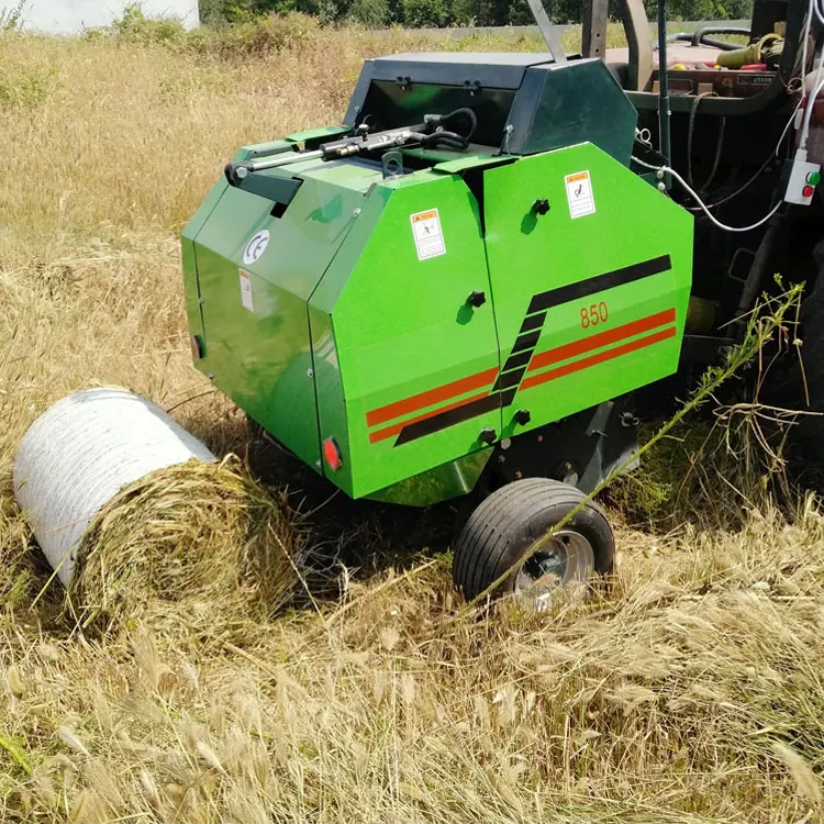 Hey strew grass press  balling baler machine mini baler pto round baler for 25hp tractor