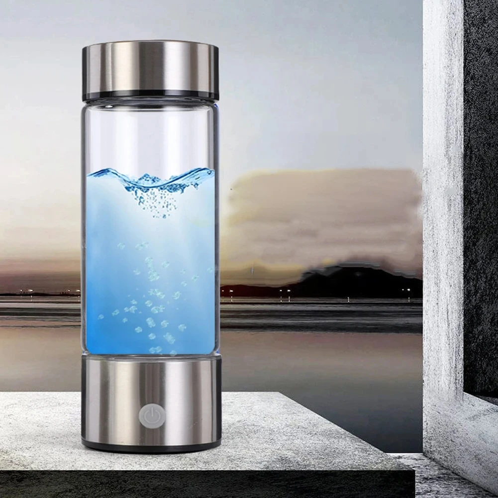 Hydrogen Generator Water Cup Filter Ionizer Maker Hydrogen-Rich Water Portable Super Antioxidants ORP Hydrogen Bottle 420ml