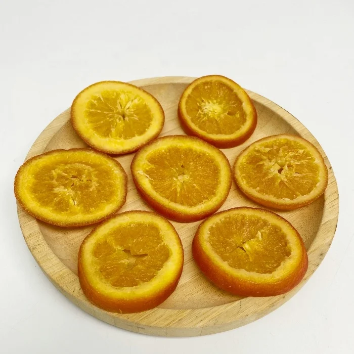 Чистый натуральный сладкий вкус Сушеные мягкие апельсиновые ломтики в сиропе кондитерские изделия оптовая цена