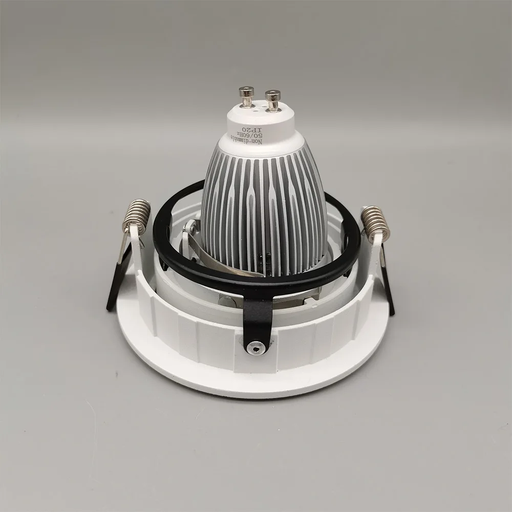 360degree Rotate GU10 MR16 Down Light Fixture White Black Square and Round GU10 Fitting