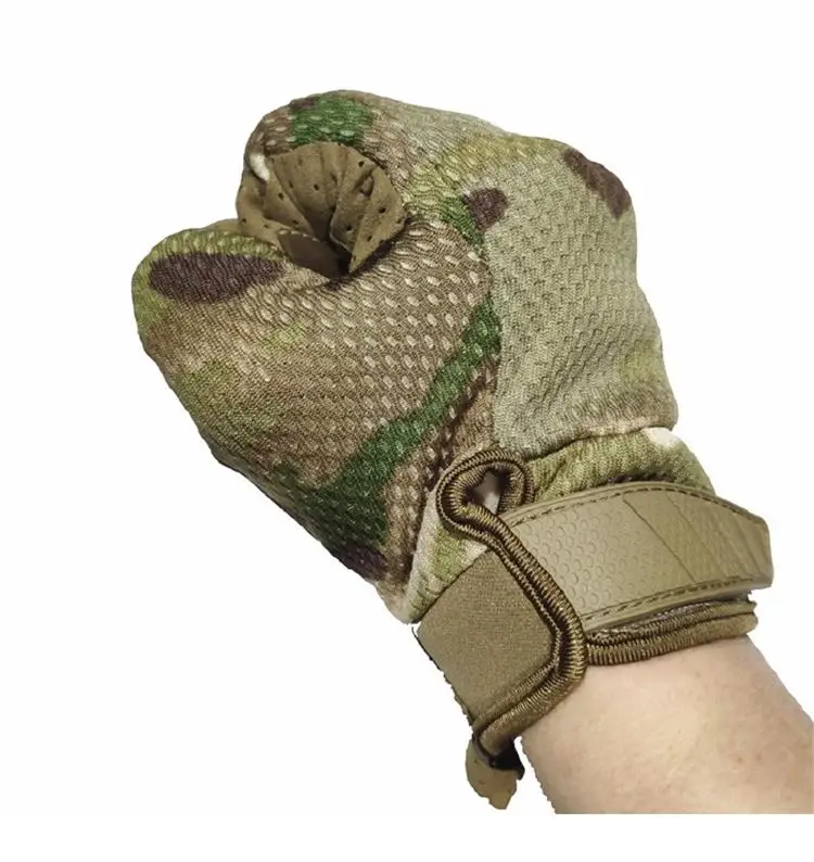 Full finger breathable mesh fabric exercise cycle sports hand gloves for gym