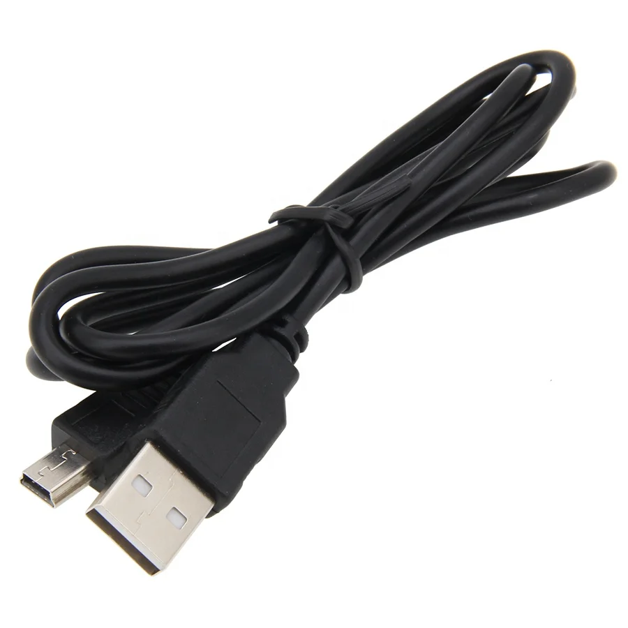 Best Black 100 cm Length USB 2.0 A Male to Mini 5 Pin B Data Charging Cable Cord Adapter USB Extension Cable