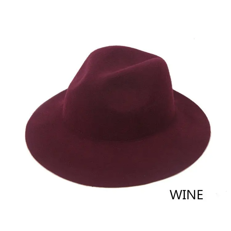 
Wholesale Unisex Blank Wool Felt Hat for Music Festival 