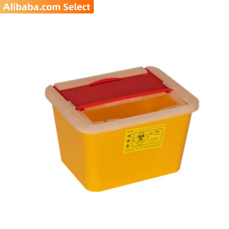 Одноразовые медицинские квадратные 5L поздравительная открытка с cove сбора едкий биологических отходов от режущих инструментов контейнер