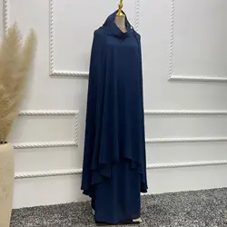 SIPO Solid Dubai Indonesia Vietnam Fashion Malaysia Muslim Prayer Set Women Garment Abaya Satin Fabric Telekung 2023