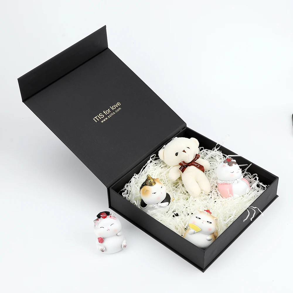 Custom black pen wine glass magnetic gift boxes wholesale