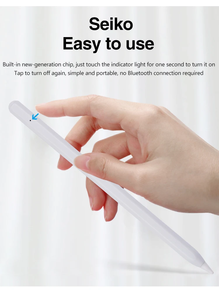 Factory well-sales light screen anti-mistouch custom active capacitive magnetic charging stylus pe for ipad tablet