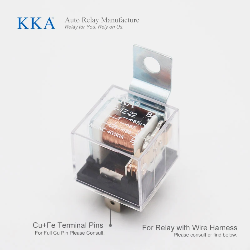KKA-B4 30A/40A Universal Automotive Relay 12V 5pin, Transparent Cover for Car Truck Motor Boat Fan, JD1914 Car Relay