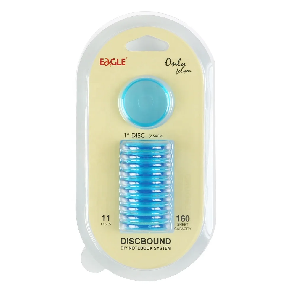 
Eagle 1 Inch Discbound Expansion Transparent Blue Discs, Suitable for Customizable Discbound Notebooks and Planners 