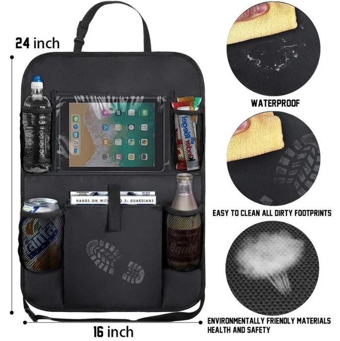 Multi Purpose Car Backseat Organizer Cable Bag Protective Covers Rear Seats Pouch Hanging Storage Car Back Seat Organizer