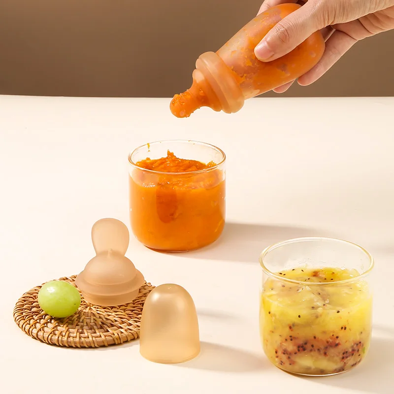 Wholesale New Born Baby Soft Silicone Feeding Bottle Bpa Free Baby Spoon Feeder Bottle For Babies