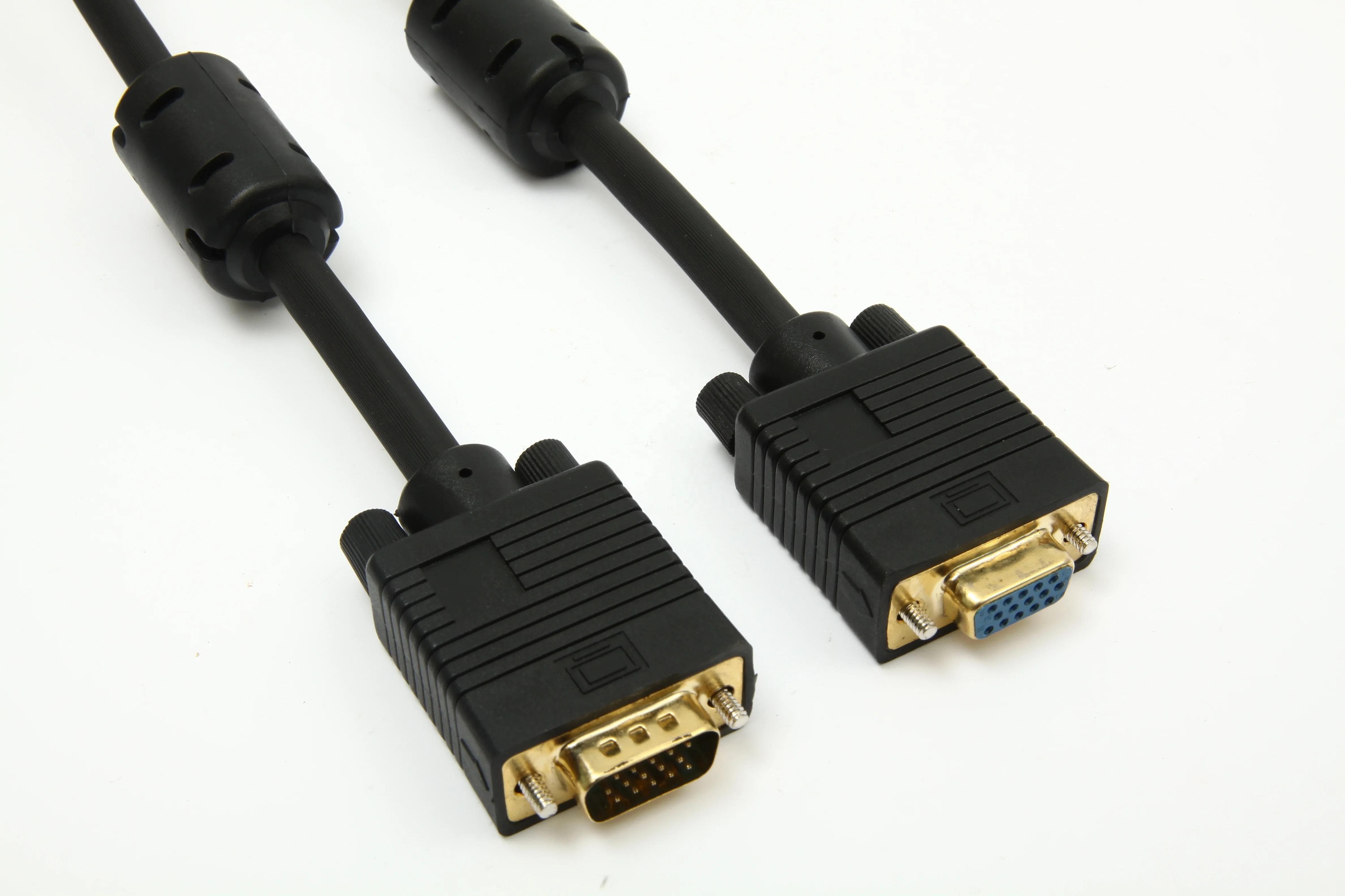 LSM011 VGA CABLE HDB15M/15F CABLE W/FERRITE GOLD PLATED