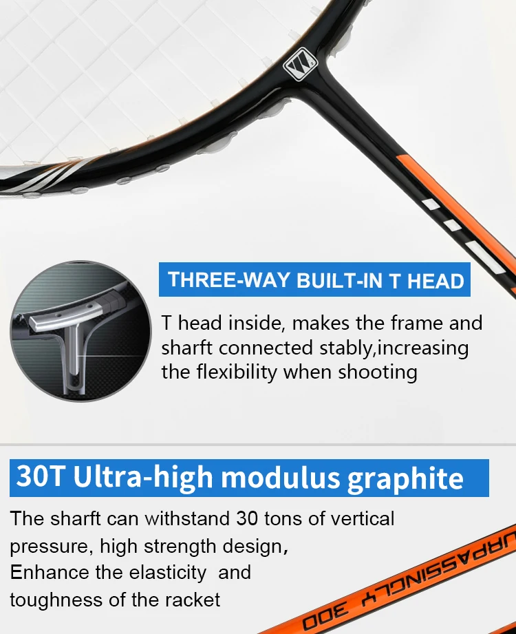 SURPASSINGLY 300 beautiful water mark high tension professional player used badminton racket for competition