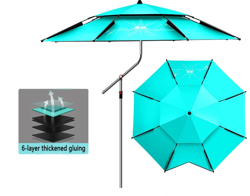 Portable Sun Umbrella Protection Camping Umbrella Outdoor Fishing Detachable Adjustment Direction Beach Umbrella