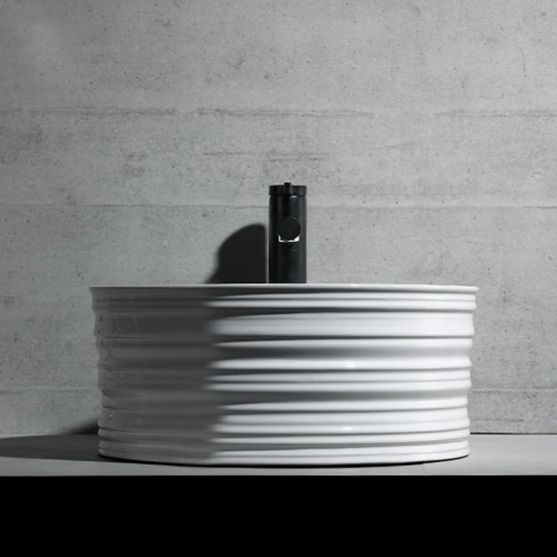 Cheap Single Hole Round Art Basin Above Counter Ceramic Sink Factory Customization Various Handwashing Sink Designed