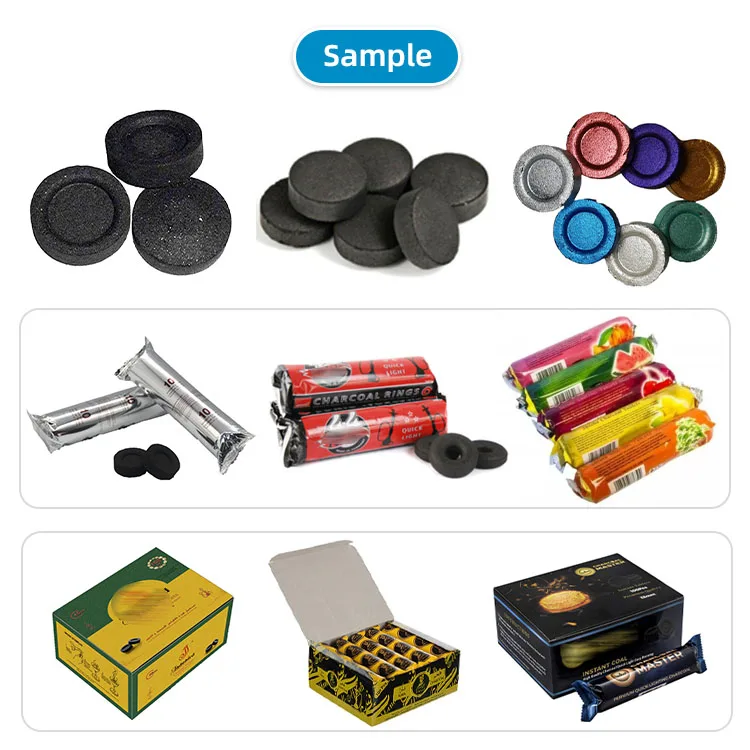 High speed automatic shisha hookah charcoal sachet bag packaging small paper box packing machine line