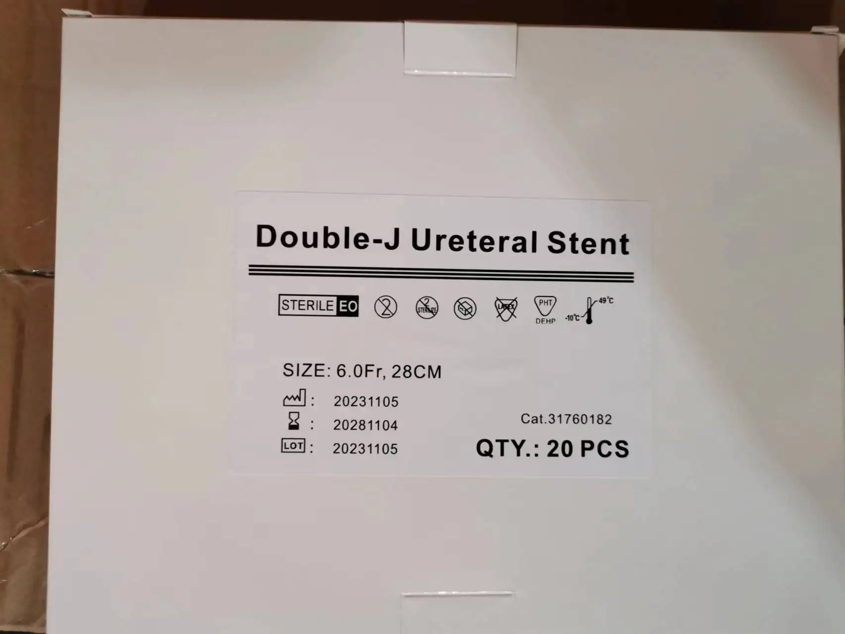 Sterilized medical disposable double J ureteral  stent ISO CE approved