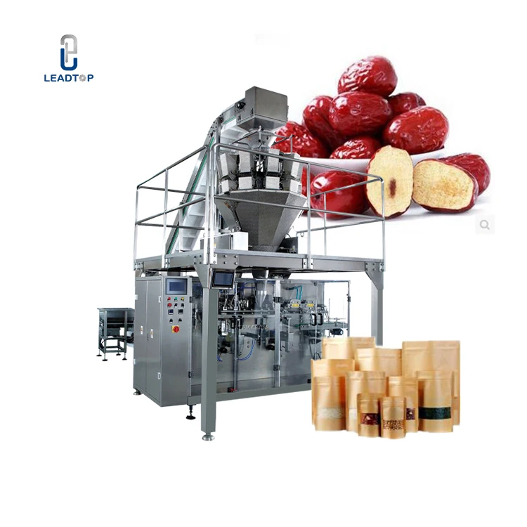 Automatic Electric Dried Dry Dates bag Packing Machine with stand up zipper pouch