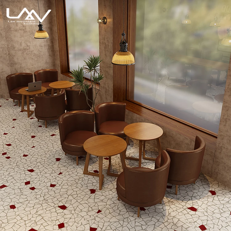 American style vintage cafe dining table and chair hotel restaurant bistro wooden table and chair set furniture