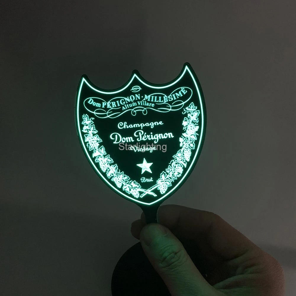 Verified OEM colorful waterproof customized brand adhesive LED EL luminous bottle label sticker for party nightclub