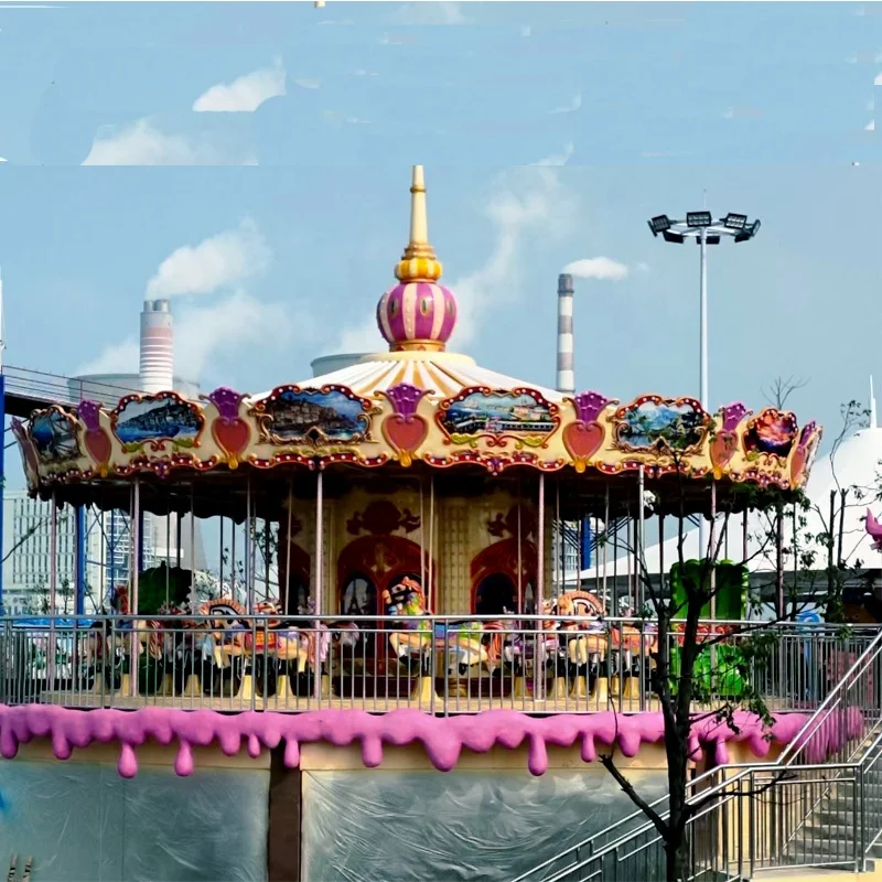 Top quality China famous brand  Amusement Park rides Merry Go Round Carousel horse for sale