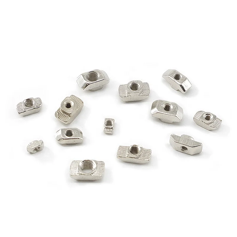 
OB45 style M6 drop in T nuts hammer head nuts for aluminium profile 